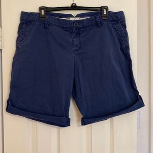 American Eagle Y2K Low-Rise Navy Blue Bermuda Shorts Size 14, Excellent!